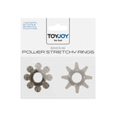 ToyJoy Power Stretchy Cock Rings Set Of Two TPE Waterproof COCK RING Set